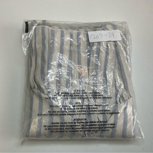 NWT Altar'd State Womans XS Crop Top Striped Long Sleeve Ruffle Hem Zip Up Back - Picture 9 of 9